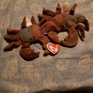 2 Beanie Baby Crabs